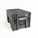 Image of a closed grey 23ZERO storage box with black latches and a side handle, angled front and side view on a white background.