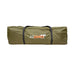Image of the 23ZERO Armadillo A3 Plus Annex tent in its olive-green storage bag, with the "23ZERO" logo clearly visible in orange and white, featuring black carrying straps, presented on a white background