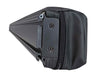 Close-up image of the end of a rolled-up Peregrine Awning, showcasing the black zippered cover, mounting bracket with two screws, and the internal frame. The awning appears compact and securely closed against a white background