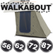 Image of an unbranded Walkabout Rooftop Tent Annex on a white background, with a large mesh window on the front. Below the tent are four black circular badges with white numbers: 56, 62, 72, and 87