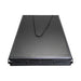 Image of Kabari 3.0 rooftop tent closed, black top with handle strap, rear view on white background