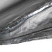 Image of a close-up detail of the Peregrine PRO 180 Awning's fabric, showing the sealed seam and heavy-duty zipper. The photo highlights the durable, weather-resistant construction of the black awning