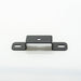 Image of a black powder-coated steel Z-shaped mounting bracket with slotted end holes and center round hole, front view on white background.