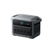 Image of an Anker SOLIX C1000 Gen 2 Portable Power Station, dark gray and black, showing the front display at 80% charge and the side with five AC power outlets, angled on a black background.