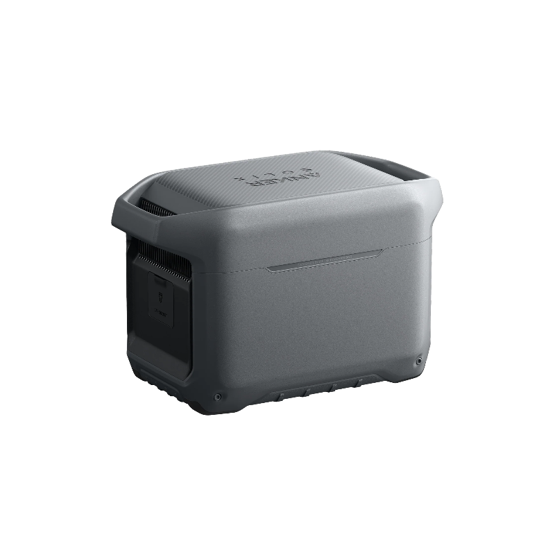 Image of the Anker SOLIX C1000 Gen 2 Portable Power Station, dark gray, showing a rear three-quarter view with the ventilation and input ports visible on the side, on a black background.