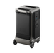 Image of Anker SOLIX F3800 Plus portable power station with wheels and top carry handles, rear and side angled view showing ventilation slots and auxiliary connection ports on a black background.