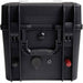 Image of the Dakota Lithium Powerbox 60, a portable battery box shown from a straight-on front view on a white background. The image highlights the front control panel, including the carrying handle, 12V cigarette lighter port, power button, and two battery terminals
