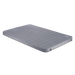 Image of a gray double self-inflating sleeping pad with ribbed texture, angled on a dark background.