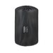 Image of a Dometic 15 High Self-Inflating Double Mattress, black with ribbed sleeping surface, angled side and top view on a black background.