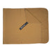 Image of Gear Aid cooling towel laid flat and unfolded, tan fabric with corner snap and logo tag visible, top-down view on white background.