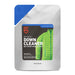 Image of Gear Aid Revivex Down Cleaner pouch, resealable silver packaging with black and blue label, featuring green down jacket graphic and product branding, front-facing view on white background.