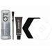 Image of Gear Aid Seam Grip WP Field Repair Kit components, including clear storage case, brush applicator, adhesive tube, and repair patches, laid out side by side on white background.