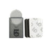 Image of Gear Aid Tenacious Tape mini repair patches with compact pocket case and stacked pre-cut black and clear patches, front-facing product view on white background.