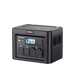 Image of a black ICECO PB1000 portable power station, displaying various output ports, a digital display, and a side vent, all on a gray background