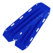 Image of two blue recovery traction boards, side-by-side with textured surfaces and handholds, on a light gray background.
