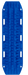 Top-down image of a single blue recovery traction board, showcasing its textured surface and integrated handholds, on a light gray background.