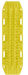 Top-down image of a single desert blaze yellow recovery traction board, showcasing its textured surface and integrated handholds, on a light gray background.