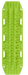 Top-down image of a single lime green recovery traction board, showcasing its textured surface and integrated handholds, on a light gray background.