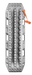 Image of a single gray traction recovery board with a textured, studded surface and multiple handles, designed for off-road vehicle recovery. An orange securing strap is visible near the top of the board.
