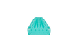 Image of teal MAXTRAX MKII recovery traction board with raised cleats, low front profile view on black background.