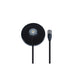 Image of Midland magnetic antenna mount with round black base and attached coaxial cable with metal connector, top view on white background.