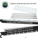 Image of OVS universal LED light kit accessories showing magnetic mounting plates with 3M adhesive strips and LED light bar detail, displayed in a product layout on a white background.