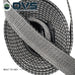 Image of OVS Brute Recovery Tow Strap tightly coiled, showing durable gray synthetic webbing with reinforced construction, angled top view on a white background.