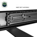 Image of the heavy-duty slide rails of an OVS refrigerator slide, shown in a detailed close-up view with the text "HEAVY-DUTY SLIDE RAILS". This close-up highlights the robust construction and quality of the components, ensuring smooth and reliable operation