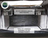 An image showing the interior of the Bushveld Hard Shell Roof Top Tent, highlighting a "SET OF 2 INTERIOR HANGING SHOE POUCHES" and a "TOTAL OF 6 OVERHEAD REMOVABLE VELCRO STORAGE POCKETS" against the light grey interior fabric
