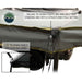 Image of the tie-down points on the Overland Vehicle Systems Nomadic 180 Awning, showing both the main corner tie-down and a closer inset image of the side tie-down. The text highlights that the awning can be used free-standing or with a structured pole setting
