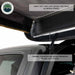 Image of a roof-mounted awning frame detail showing black one-piece aluminum housing with integrated channel for mounting LED light strips or organizers, close-up underside view on white background.