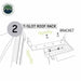 Image of a technical line diagram illustrating a T-slot roof rack bracket mounting option for a roof awning, exploded installation view on white background.