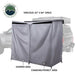 Image of an OVS HD Nomadic 2-person car-side shower and privacy room showing a spacious 42" x 84" interior with separate shower and changing areas, grey fabric enclosure displayed in angled side view on a white background.