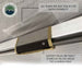 Image of the OVS Nomadic Awning showing a close-up of the support pole storage and heat-sealed seams for durability. The support poles are stored by Velcro straps wrapped around the aluminum arms