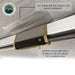 Image of the OVS Nomadic Awning showing a close-up of the support pole storage and heat-sealed seams for durability. The support poles are stored by Velcro straps wrapped around the aluminum arms