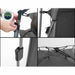 Image of a portable privacy shower tent hardware details showing adjustable pole locks, fabric attachments, and reinforced frame joints, close-up detail views on white background.