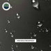 Image of a black, waterproof surface with droplets of water on it, highlighting the IP68 waterproof rating. The surface is part of the Overland Vehicle Systems (OVS) SCAR winch