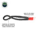 Image of a charcoal 3/8" diameter UV stable synthetic rope with a looped end and a red UV stable protective sleeve, on a white background with the "Overland Vehicle Systems" logo.