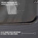 Close-up image showcasing the material quality of the Black Diamond soft top, emphasizing the pressed and polished DOT-approved flexible glass and the 24 oz. marine-grade waterproof UV stable two-layer fabric. Text labels highlight these features