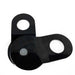 Image of Overland Vehicle Systems standard snatch block pulley with black steel construction and dual mounting holes, compact recovery hardware shown in angled top view on white background.