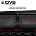 Image of a rolled-up OVS awning secured with two heavy-duty velcro straps, demonstrating how they help pack the awning when stowing away.