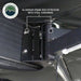 Image displaying various accessories included with an Overland Vehicle Systems Sherpa Roof Top Tent, such as a dog ramp, shoe bags, floor mat, USB for LED light, a 91" telescoping ladder, an included wrap with ties, and additional small storage. The "Overland Vehicle Systems" logo is in the top left corner, all on a white background