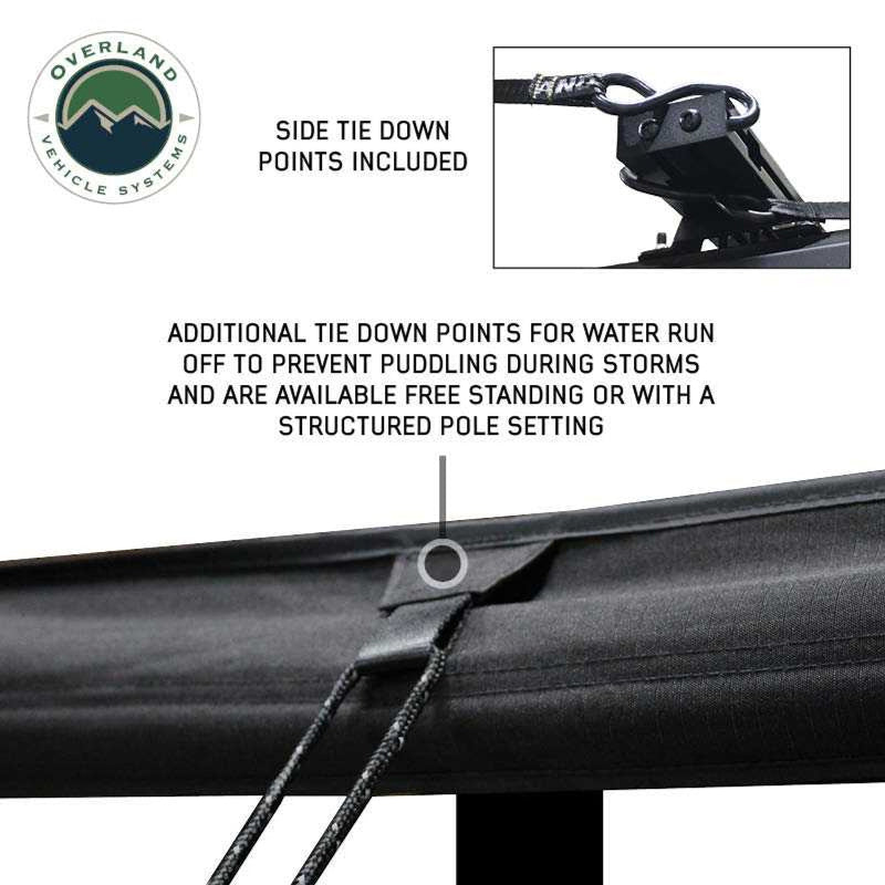 Image displaying a heavy-duty zipper with large teeth, designed for connecting awning walls together. The zipper is on a black fabric with a slight sheen