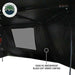 Image displaying a close-up of a tie-down point on an Overland Vehicle Systems awning, highlighting additional tie-down points for water run-off to prevent puddling during storms. These points are available for free-standing use or with a structured pole setting