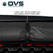 Image of a close-up of an OVS XD Nomadic 270 LTE awning showing heavy-duty Velcro straps used to secure and pack the black fabric when stowing, displayed in detail on a white background.