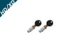 Image of HDXD locking cylinder set with two keyed barrel locks and black plastic key heads, front angled view on white background.