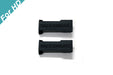 Image of RacksBrax HD double cover for hitch body in black plastic, set of two pieces, top view on white background.