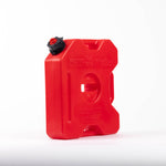 Image of RotopaX 1.75 Gallon Gasoline fuel container, red durable can with black spout cap, angled front and side view on white background.