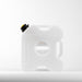Image of RotopaX 1.75 gallon white water container with black and yellow spout cap, front-facing view on white background.