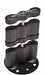 Image of black RotopaX pack mount extension kit with stacked mounting blocks, threaded bolt and round base plate, angled front view on white background.